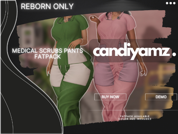 *CY* Medical Scrubs . Pants . REBORN . CandiPACK! // (Add)