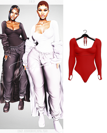 Unbothered-Sade Bodysuit  (Red)
