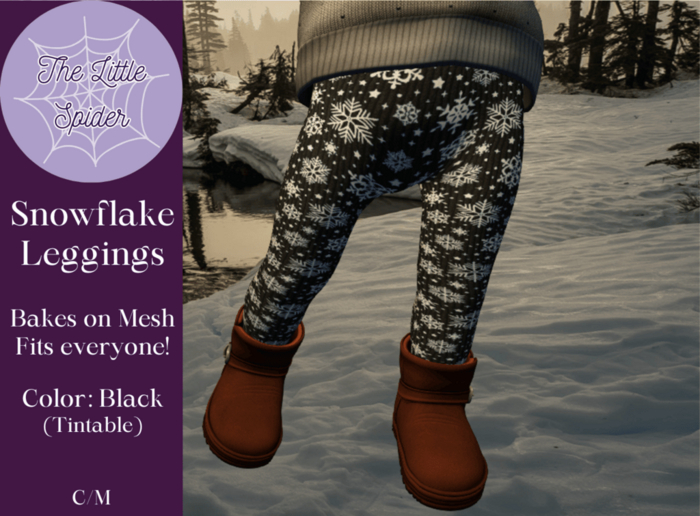Snowflake Leggings Black (BoM)