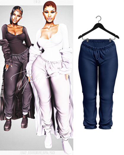 Unbothered-Sade Sweatpants  (Navy)