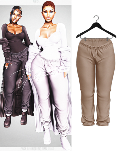 Unbothered-Sade Sweatpants  (Nude)