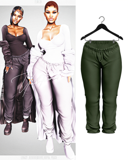 Unbothered-Sade Sweatpants  (Olive)