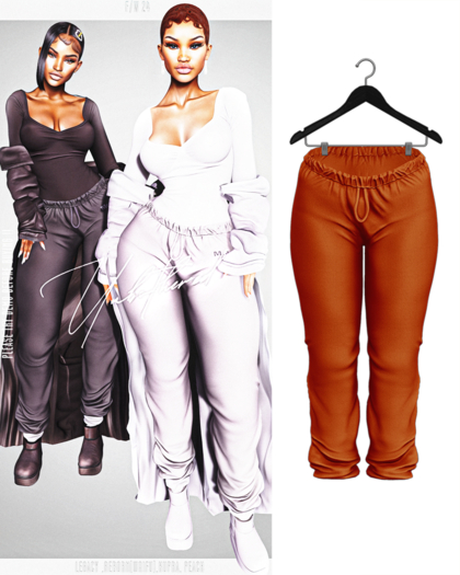 Unbothered-Sade Sweatpants  (Orange)