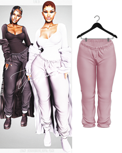 Unbothered-Sade Sweatpants  (Pink)