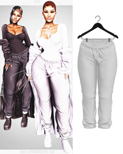 Unbothered- Sade Sweatpants (White)