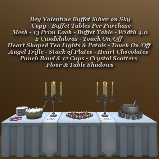 Bey Valentine Buffet Silver on Sky1
