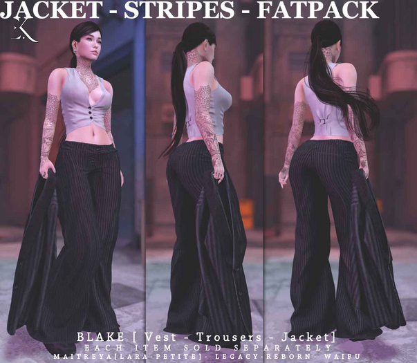 E.K - Blake Jacket - Stripes - FATPACK {ADD - ME }