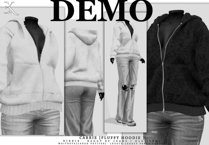 E.K - Carrie - Fluffy Hoodie - DEMO {ADD - ME }