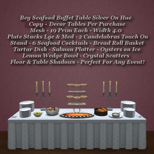 Bey Seafood Buffet Table Silver On Hue1