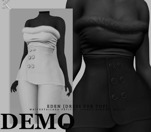 E.K - Eden - Dress Fur Top - Demo {ADD - ME }