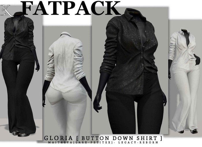E.K - Gloria Button Down Shirt - FATPACK{ADD - ME}