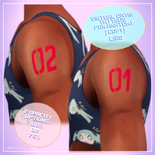 Virtual Divas Tattoo for Anatomy