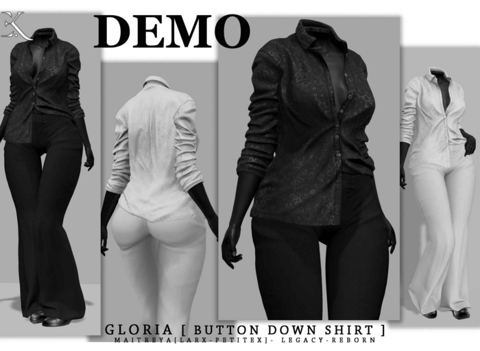 E.K - Gloria Button Down Shirt - DEMO{ADD - ME}
