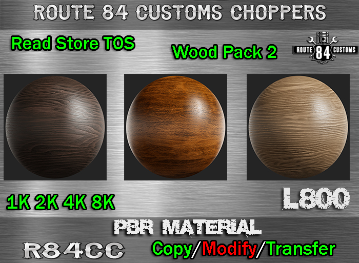 Route 84 Customs - PBR Material Wood Pack 2