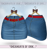 Gamer Skirt - Bright Denim Jeans