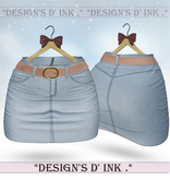 Gamer Skirt - Light Denim Jeans