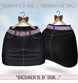 Gamer Skirt - Black Denim Jeans