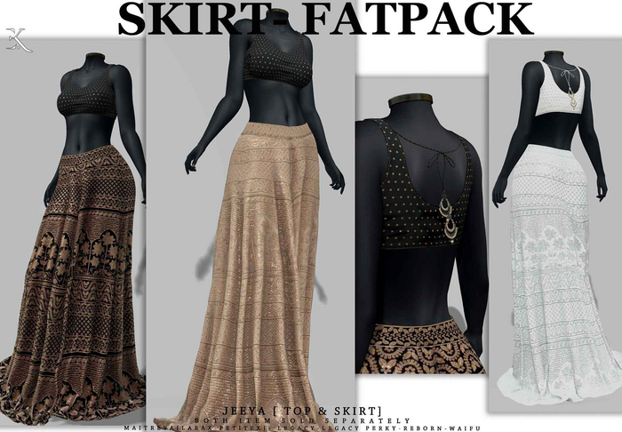 E.K - Jeeya - Lehnga [ Skirt ] - FATPACK {ADD - ME }