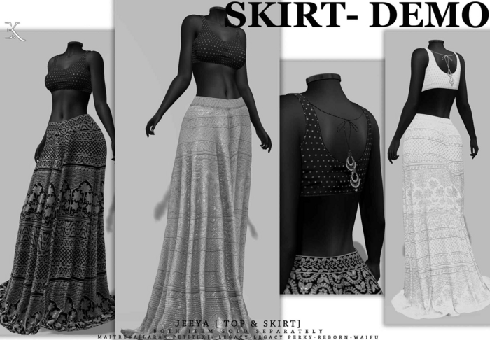 E.K - Jeeya - Lehnga [ Skirt ] - DEMO {ADD - ME }