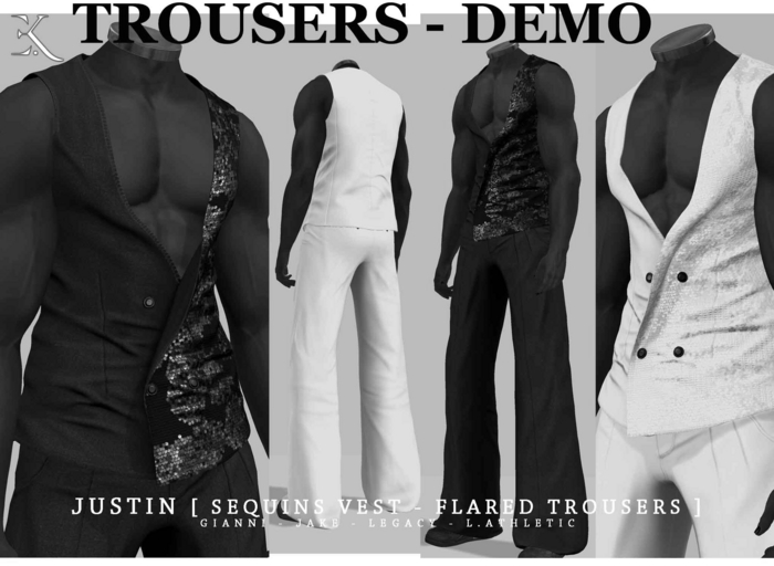 E.K - Justin - Flarred Trousers - DEMO{ADD - ME}