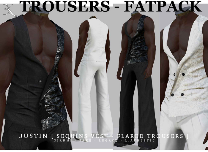 E.K - Justin - Flarred Trousers - FATPACK{ADD - ME}