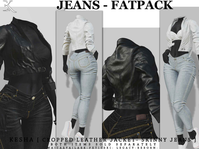 E.K - Kesha Skinny Jeans - FATPACK {ADD - ME }