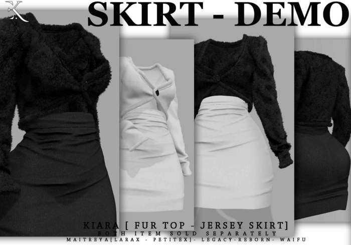 E.K - Kiara - Jersey Skirt - DEMO {ADD - ME }