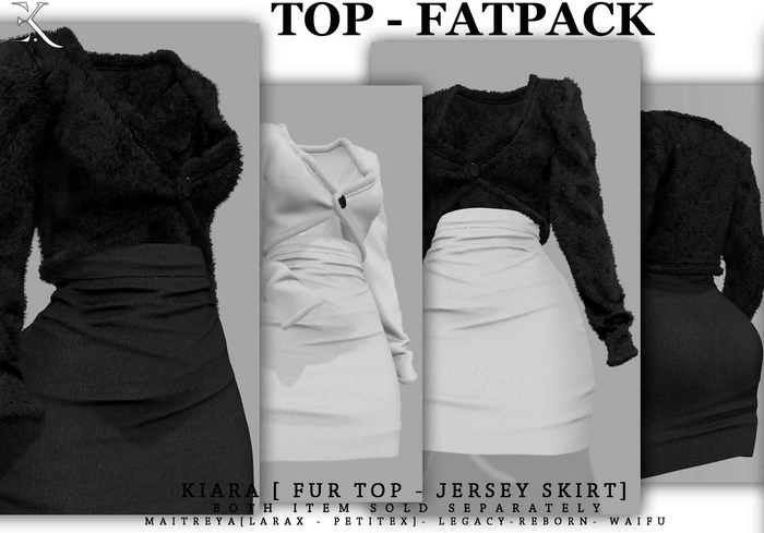 E.K - Kiara - Fur Top - FATPACK {ADD - ME }