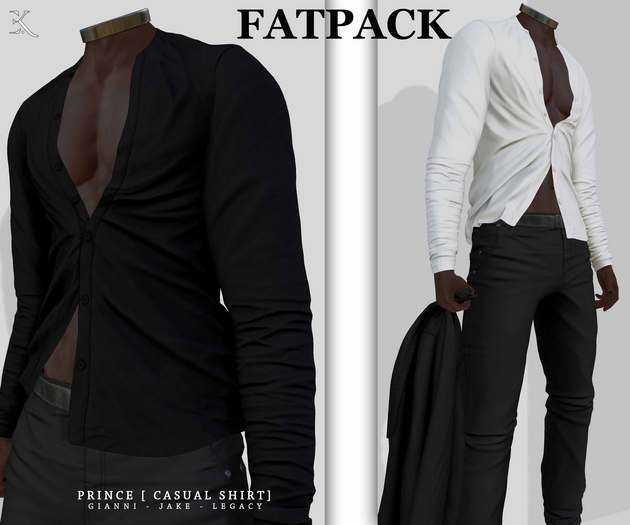 E.K - Prince Casual Shirt - FATPACK {ADD - ME }