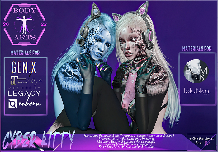 BodyArts - Cyber Kitty set