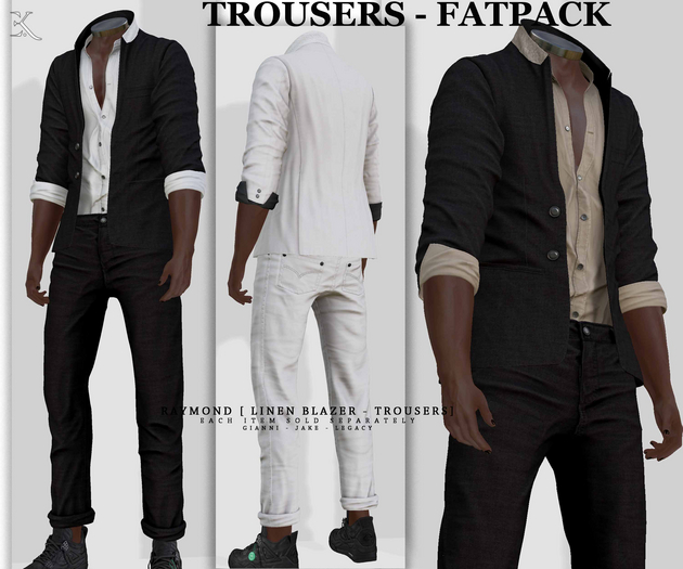 E.K - RAYMOND - Linen Trousers - FATPACK {ADD - ME }