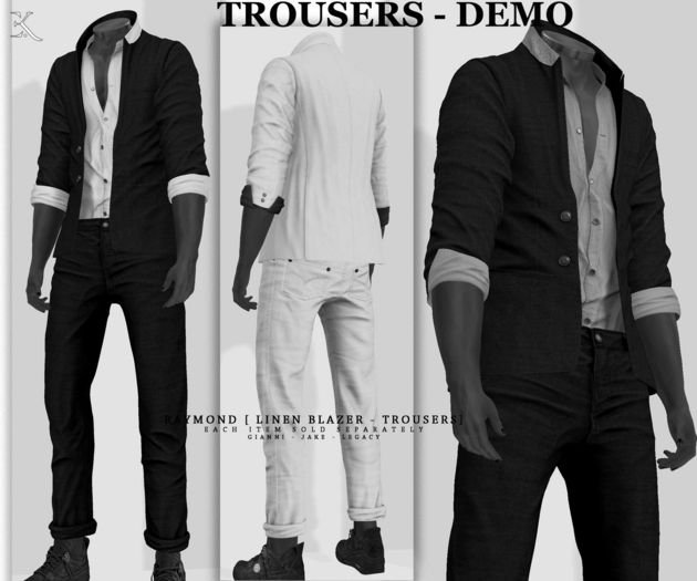 E.K - RAYMOND - Linen Trousers - DEMO {ADD - ME }