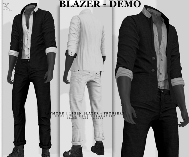 E.K - RAYMOND - Linen Blazer - DEMO {ADD - ME }
