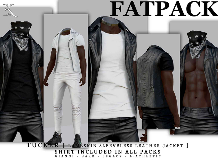 E.K - TUCKER Leather Sleeveless Jacket - FATPACK{ADD - ME}