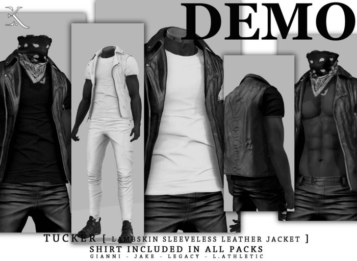 E.K - TUCKER Leather Sleeveless Jacket - DEMO{ADD - ME}