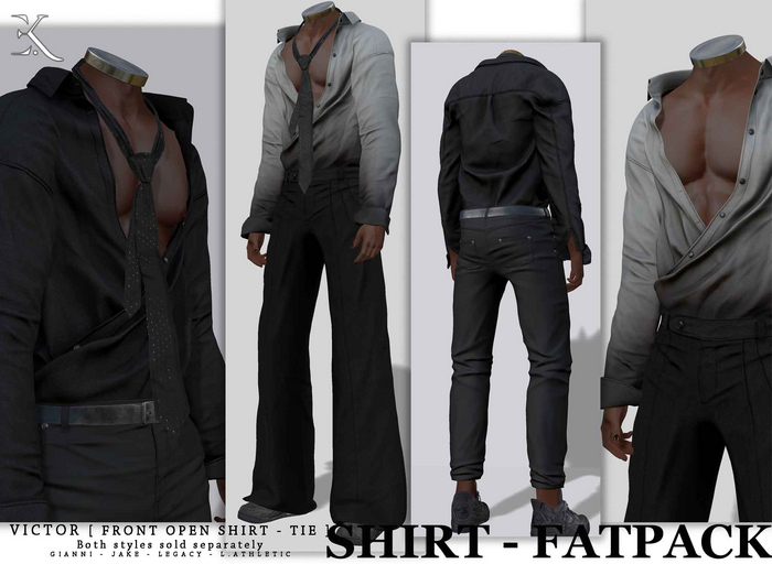 E.K - Victor - Front Open Shirt - FATPACK{ADD - ME}