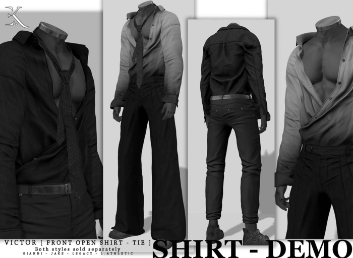 E.K - Victor - Front Open Shirt - DEMO{ADD - ME}