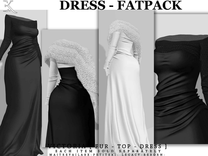 E.K - Victoria Dress - FATPACK {ADD - ME }