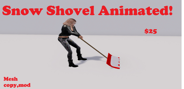 Snow Shovel With Animation