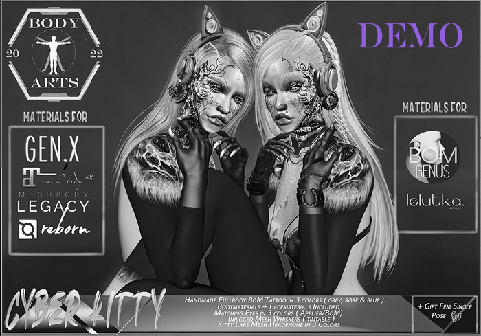 BodyArts - Cyber Kitty set DEMO