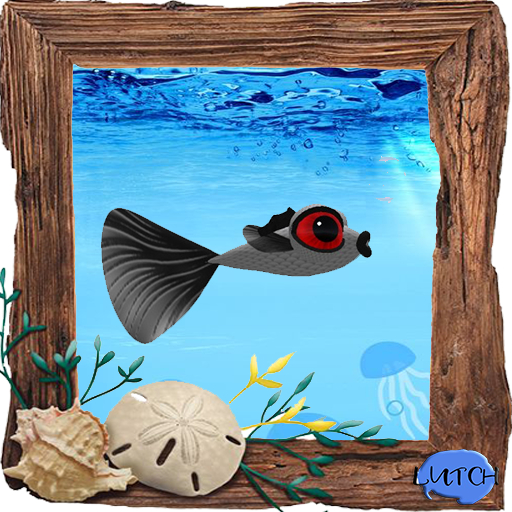 (7S) Common Fish: White Guppy