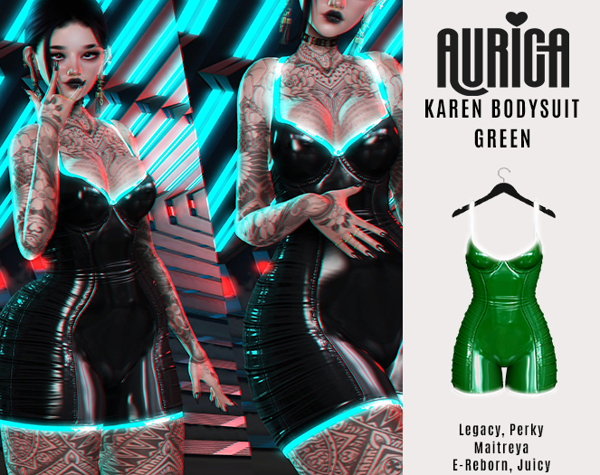 AURICA Karen Bodysuit GREEN /ADD ME/