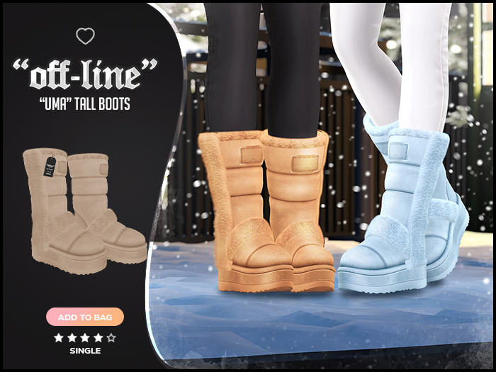 "Off-Line" x "Uma" Boots T / Cream