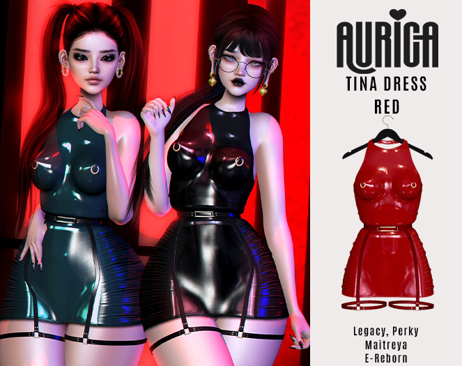 AURICA Tina Dress RED /ADD ME/