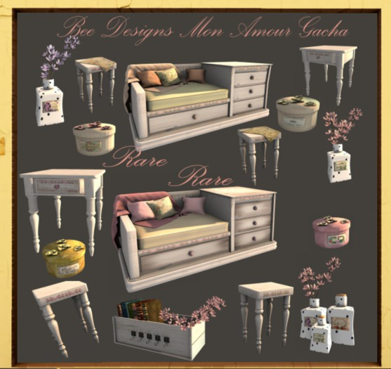 .:Bee Designs :.Mon Amour  Bottle with flowers  1