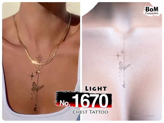 (Chest Tattoo) No.1670 Light