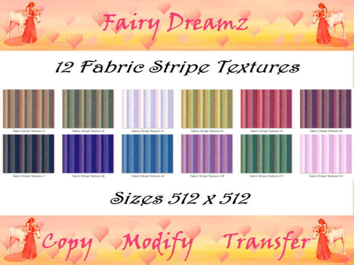 12 Fabric Stripe Textures