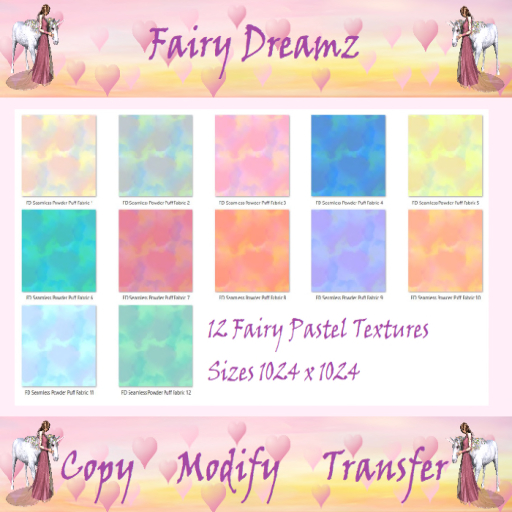 12 Seamless Fairy Powder Textures