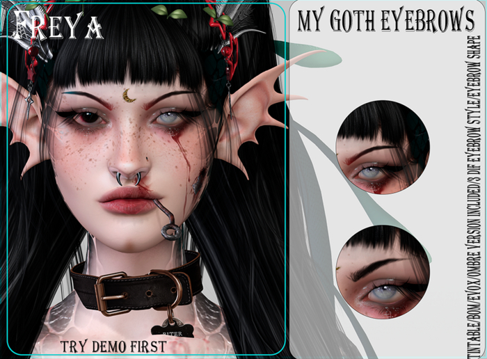 FREYA// My goth eyebrows/EVOX/BOM