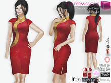 Full Perm Traditional Chinese Cheongsam Short Dress For Maitreya 5.3 LaraX Ebody Reborn Legacy Belleza Slink Tonic